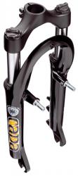 Gabel und Hinterraddämpfer FEDERGABEL CAPA 20 SCHWARZ, V/DISC 50MM, STAHLF./MCU, EINSTELLB.