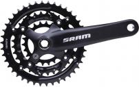 Freizeit SRAM Kurbelgarnitur S600 3.0 8-fach, 175mm, 42-32-22 Zähne, mattsw ohne Square Taper Innenlager