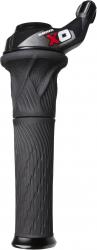 Freizeit SRAM X.0 Grip Shift Drehgriff schwarz-rot, vorne, 2-fach inkl. Lock-On Griff