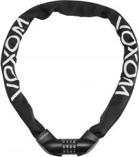Freizeit Voxom Fahrradschloss Sch3 schwarz, Zahlencode 4-stellig, 6mm x 900mm, Stahlkette