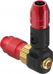 Freizeit Lezyne ABS-1 Pro HP Chuck Braided Pumpen Schrader und Presta, für High Pressure Braided Hose, rot-glänzend
