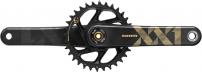 Freizeit Kurbelgarnitur XX1 Eagle DUB Standard/FAT schwarz-gold / 34T / 170 mm