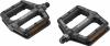 Freizeit Voxom MTB Flat Pedale Pe24 schwarz, Kunststoff-Körper, 7mm Boron-Achse, Kugellager