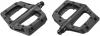 Freizeit Voxom MTB Flat Pedale Pe26 schwarz, Kunststoff-Körper, CrMo-Achse, Industrielager
