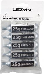 Freizeit Lezyne CO2 Ersatzkartuschen silber 25g, 5Stk.