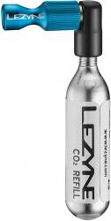 Freizeit CO2 Fahrradpumpe Trigger Drive blau-glänzend