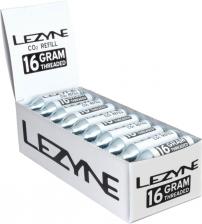 Freizeit Lezyne Display Box mit CO2 Ersatz- Kartuschen, silber, Display-weiß 16g, 30Stk.