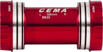 Freizeit Innenlager BB30 Interlock rot / Keramik / SRAM GXP / 24 - 22 mm