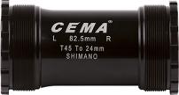 Freizeit Innenlager T45 Colnago Edelstahl / Shimano / 24 mm