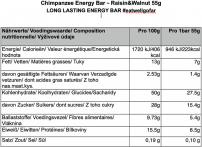 Freizeit CHIMPANZEE Energie-Riegel Rosine & Walnu 55g je Riegel 20 Stück pro Verpackungseinheit