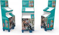 Freizeit CLIF BAR Chepdisplay Tray mit 8 Fächern, leer Ultimate Energy Bar Pallet