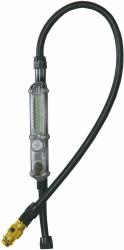 Freizeit Lezyne Ersatzschlauch mit ABS FLIP Venti für Micro Floor Drive Pumpen, gold-glänzend, inkl. digital Manometer