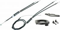 Freizeit Odyssey GTX-S SB Rotor-Kit 1 1/8", 6061 Aluminium, schwarz Rotor, CNC Platte, Kabel und Tabs