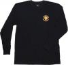 Freizeit Longsleeve Bethel schwarz, Logo gelb/pink fade S