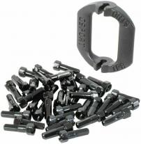 Freizeit G-Sport Taper Hex Nippel und Spanner 40 Stk., schwarz 14G (2mm)