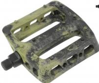 Freizeit Pedale Twisted Pro PC schwarz-olive / Kunststoff / BMX / 9/16 Zoll