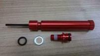 Freizeit Zugstufen Versteller Alu Rot inkl. Schraube und Dichtring Sid 08-15 / Reba 12-15