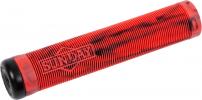 Freizeit SundayBMX Griffe Cornerstone schwarz/rot swirl 
