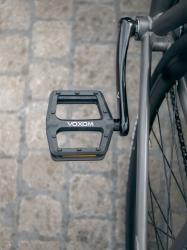 Freizeit Voxom MTB Flat Pedale Pe24 schwarz, Kunststoff-Körper, 7mm Boron-Achse, Kugellager