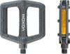 Freizeit Voxom MTB Flat Pedale Pe24 schwarz, Kunststoff-Körper, 7mm Boron-Achse, Kugellager
