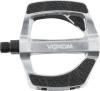 Freizeit Voxom MTB Flat Pedale Pe25 silber, Aluminium-Körper, 7mm Boron-Achse, Gleitlager