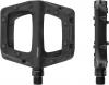 Freizeit Voxom MTB Flat Pedale Pe26 schwarz, Kunststoff-Körper, CrMo-Achse, Industrielager