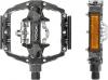 Freizeit Voxom MTB /Gravel Pedale Pe27 schwarz, Aluminium-Körper,Plattform/SPD, CrMo-Achse, Kugellager