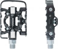 Freizeit Voxom Touring SPD-Pedale Pe18 schwarz, beidseitig (Plattform/Spd) Cr-Mo Achse, Aluminium-Körper