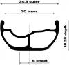 Freizeit Laufrad HTZ i30 hinten / Shimano HG / 27,5 Zoll/Inch