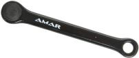Werkstatt & Lagerung LINKS-KURBEL, 4-KANT STAHL 150 MM SCHWARZ
