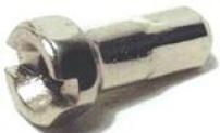 Werkstatt & Lagerung SPEICHENNIPPEL 2MM. MESS. 12,30MM LANG SILBER
