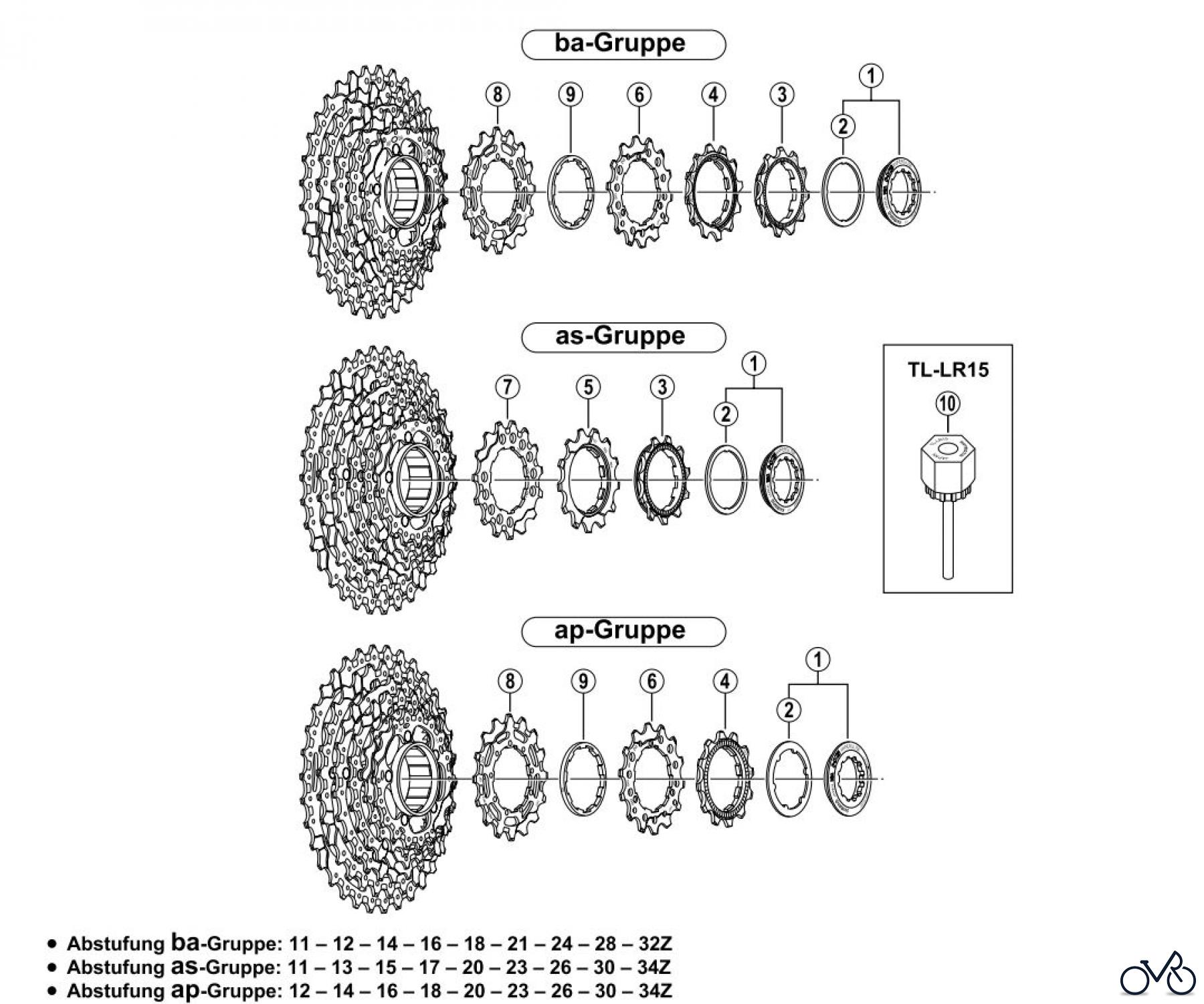  Shimano CS Cassette / Zahnkranz CS-M960
