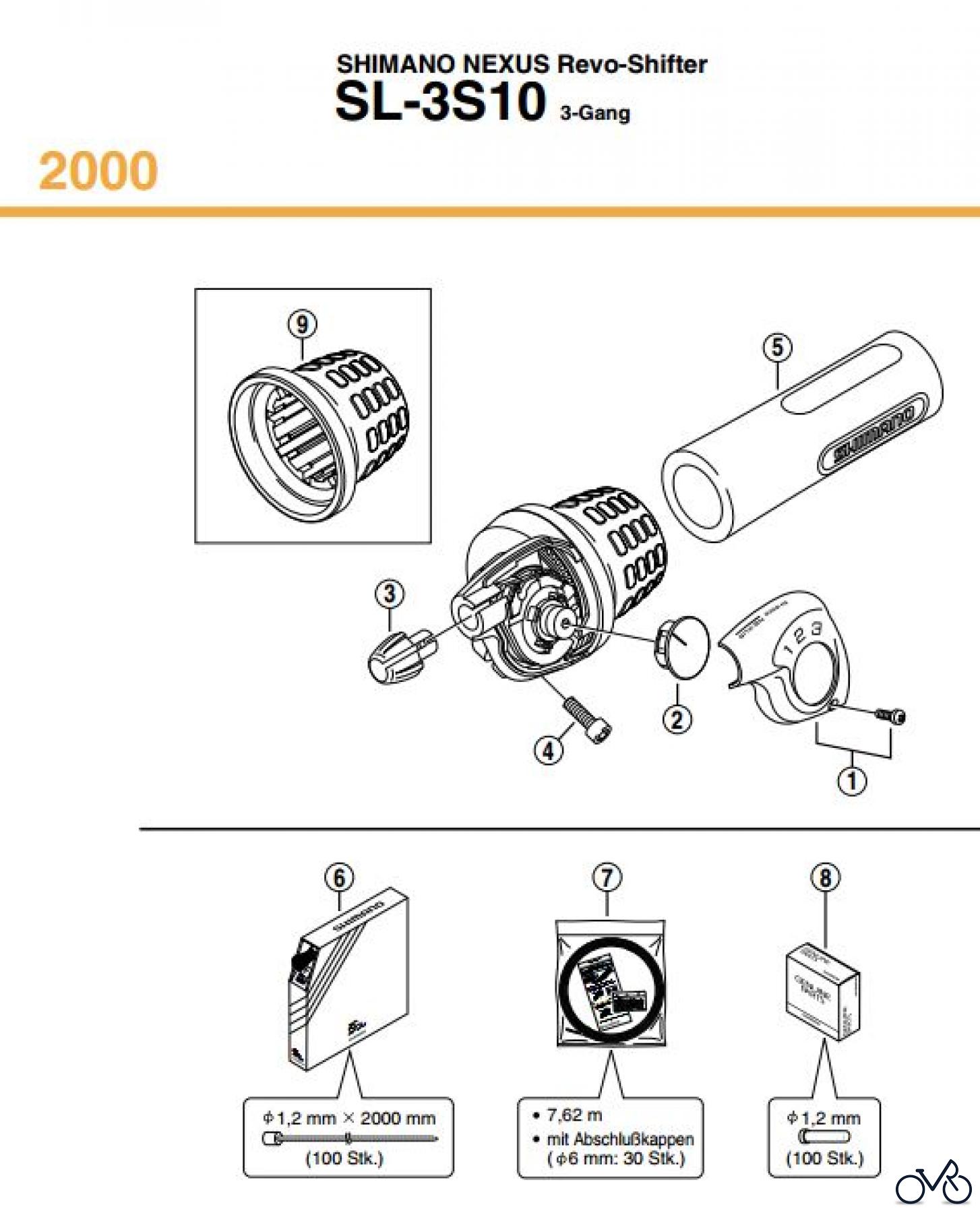  Shimano SL Shift Lever - Schalthebel SL-3S10-1847B