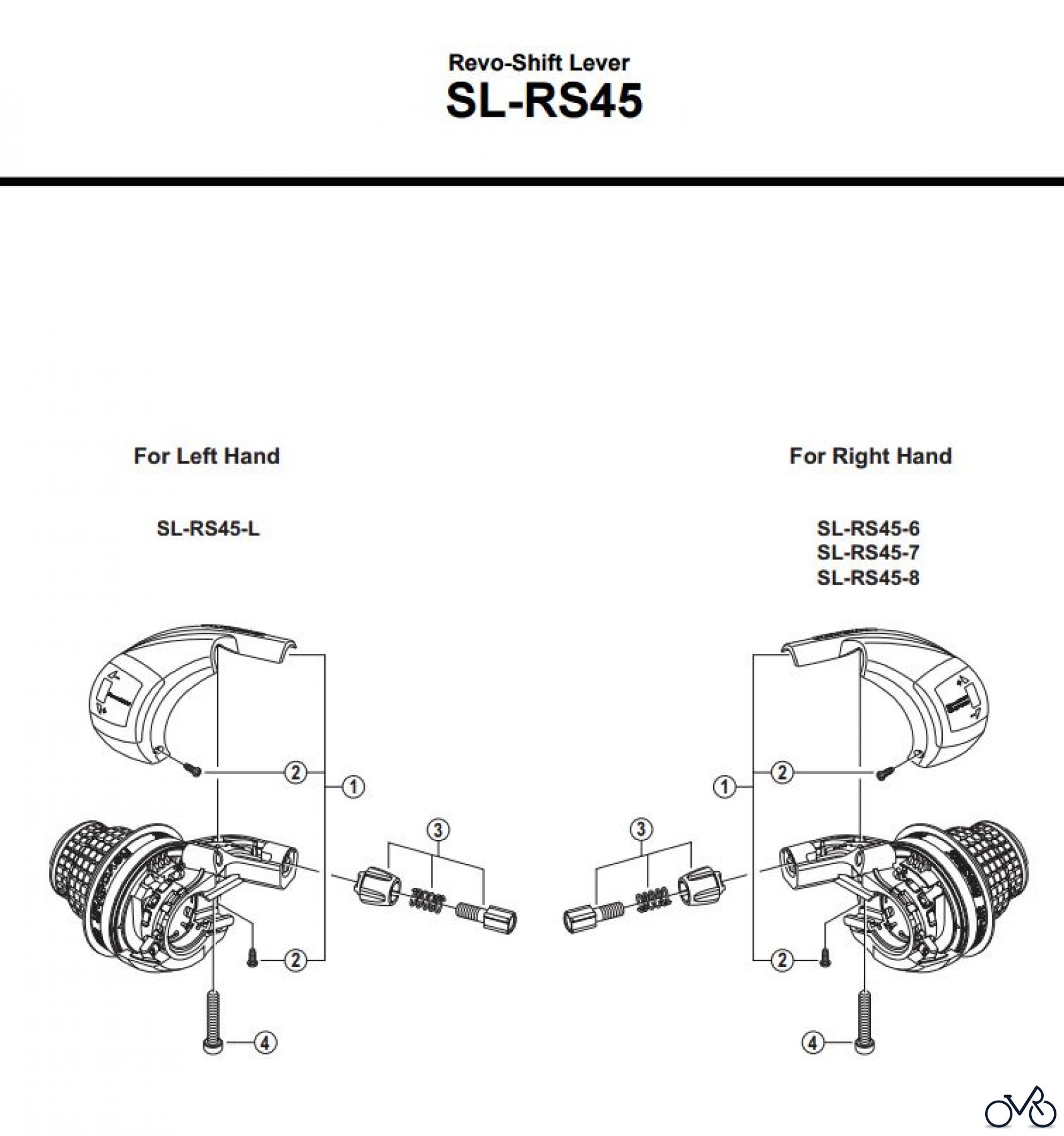 Shimano SL Shift Lever - Schalthebel SL-RS45 -3365 Revo-Shift Lever
