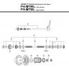 Shimano FH Free Hub - Freilaufnabe Ersatzteile FH-M756-New Dustcap DEORE XT  Kassettennabe 8-/9-fach