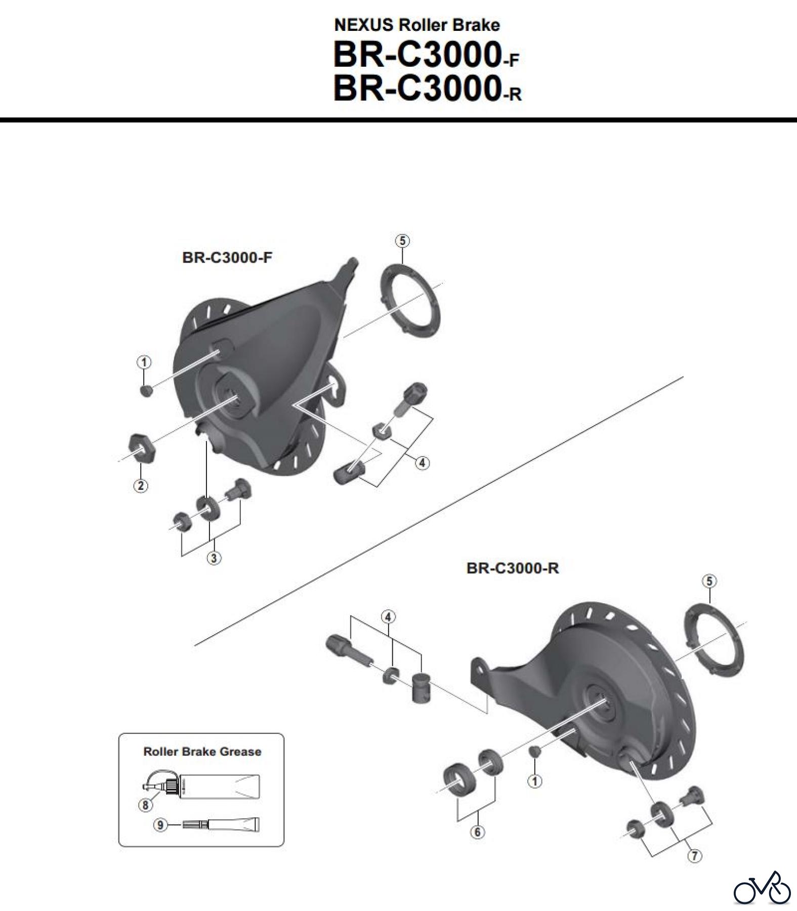 Shimano BR Brake - Bremse BR-C3000-F_R -3751A NEXUS Roller Brak