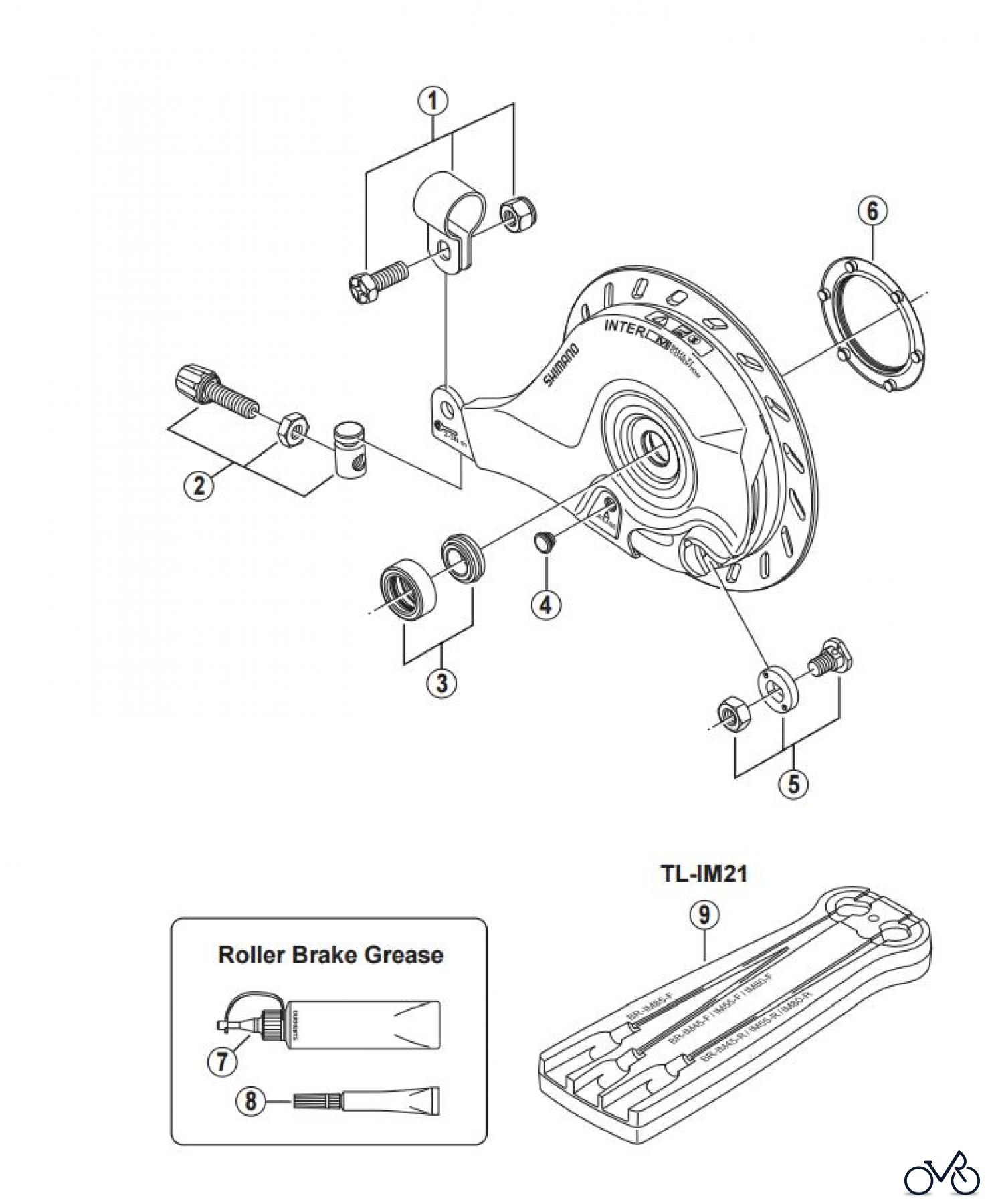Shimano BR Brake - Bremse BR-IM45-R -3088 Roller Brake