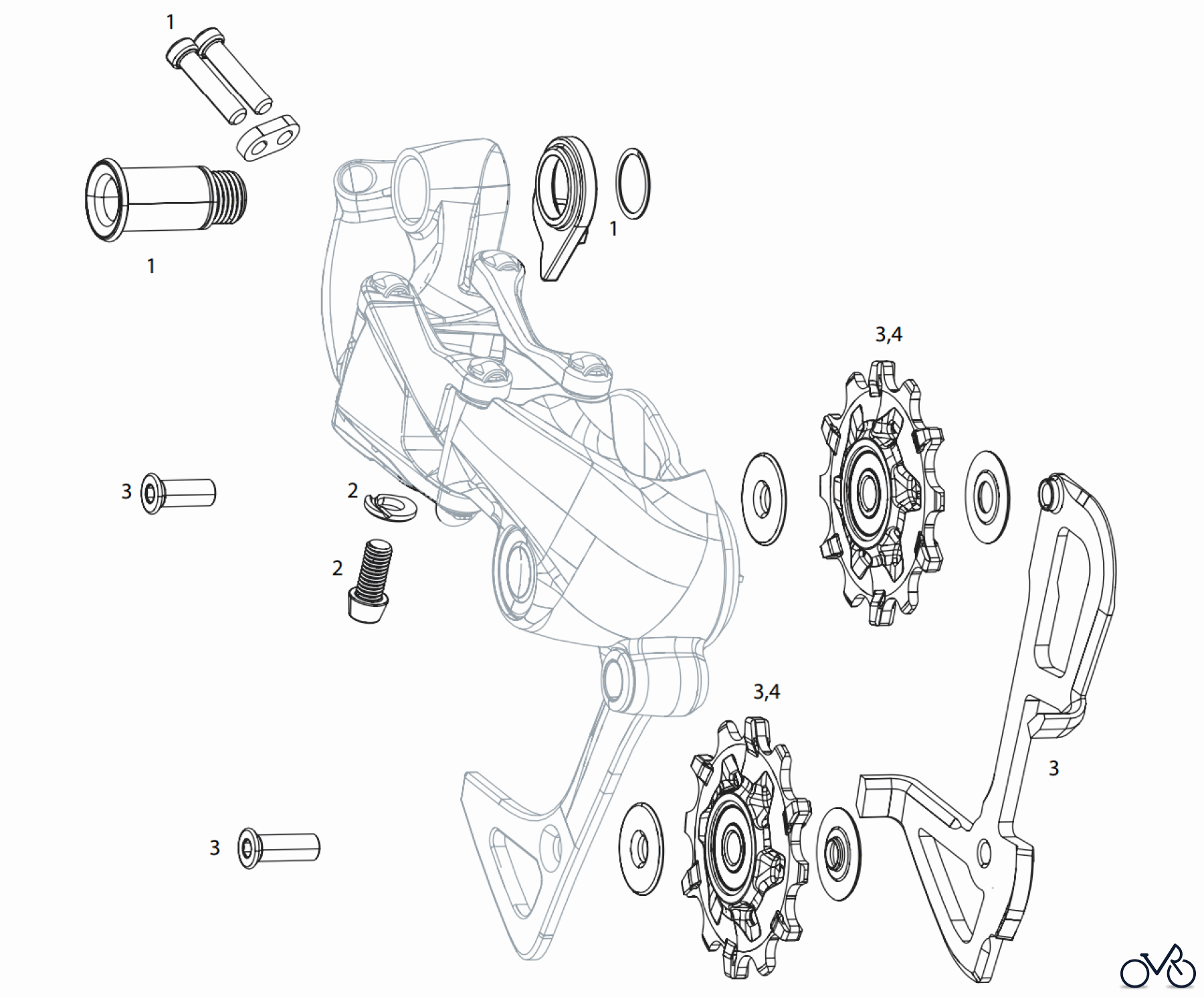 Sram Sram SRAM GX 1X11, GX DH 1X7 TYPE 2.1 - REAR DERAILLEUR