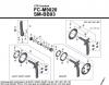 Shimano FC Front Chainwheel - Kurbelsatz, Vorderes Kettenblatt Ersatzteile FC-M9020-3776 XTR Kurbelgarnitur
