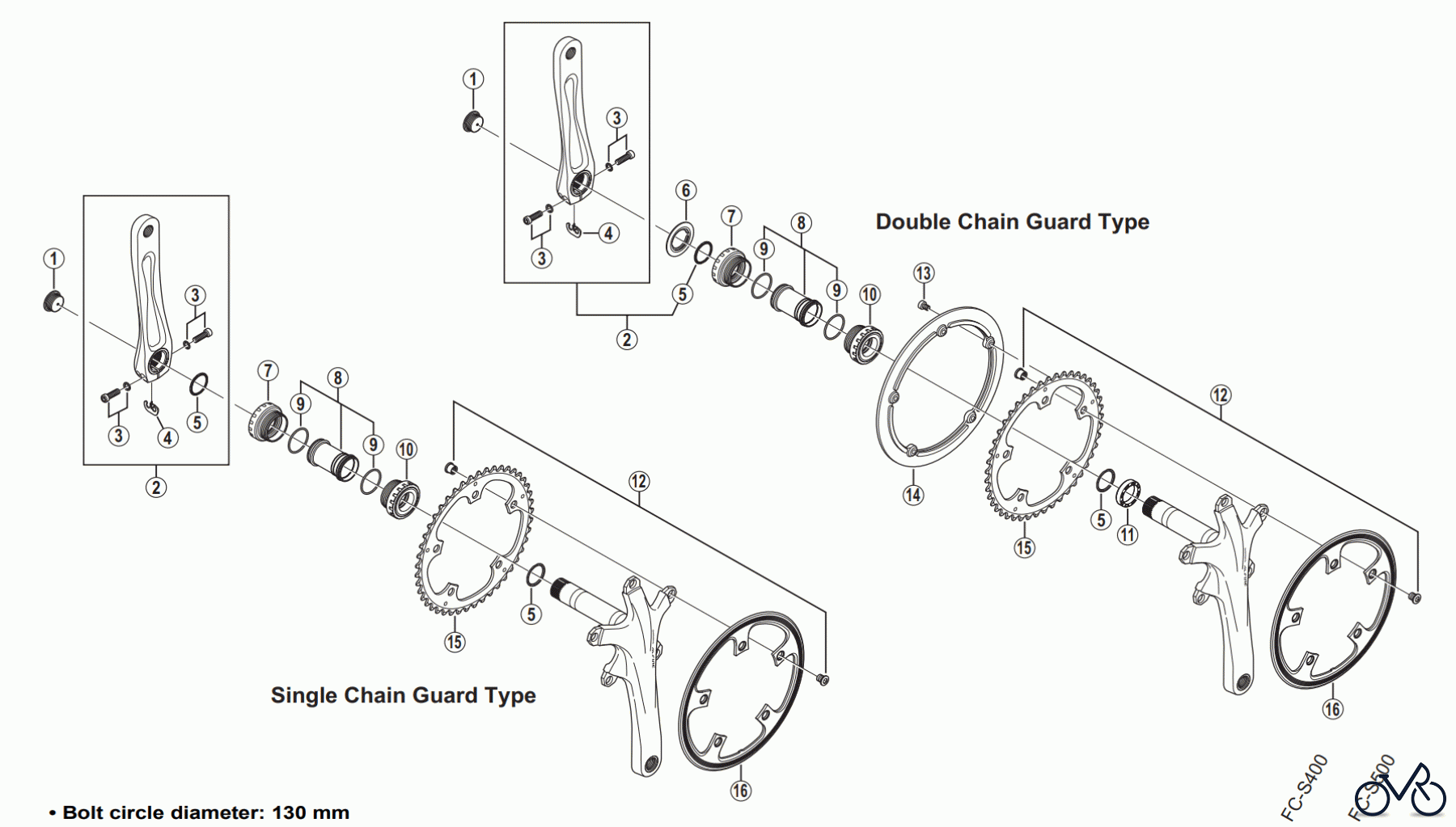  Shimano FC Front Chainwheel - Kurbelsatz, Vorderes Kettenblatt FC-S501  ALFINE Front Chainwheel