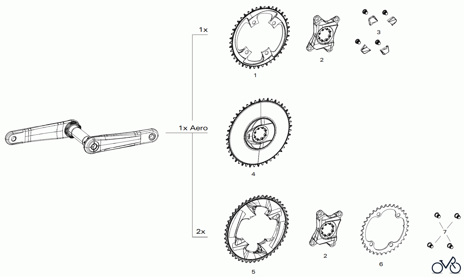  Sram Sram CHAINRINGS FORCE 1x / 2x NON-POWER