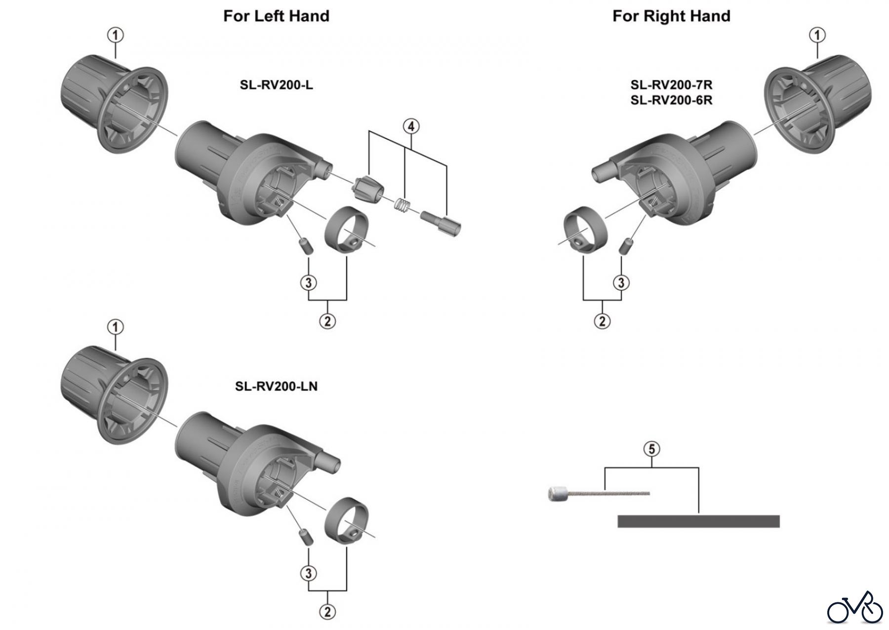  Shimano SL Shift Lever - Schalthebel SL-RV200  REVOSHIFT Shifter