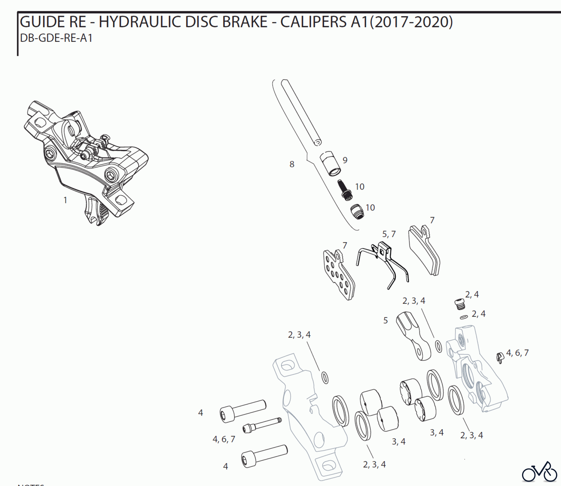  Sram Sram GUIDE RE - HYDRAULIC DISC BRAKE - CALIPERS A1(2017-2020)
