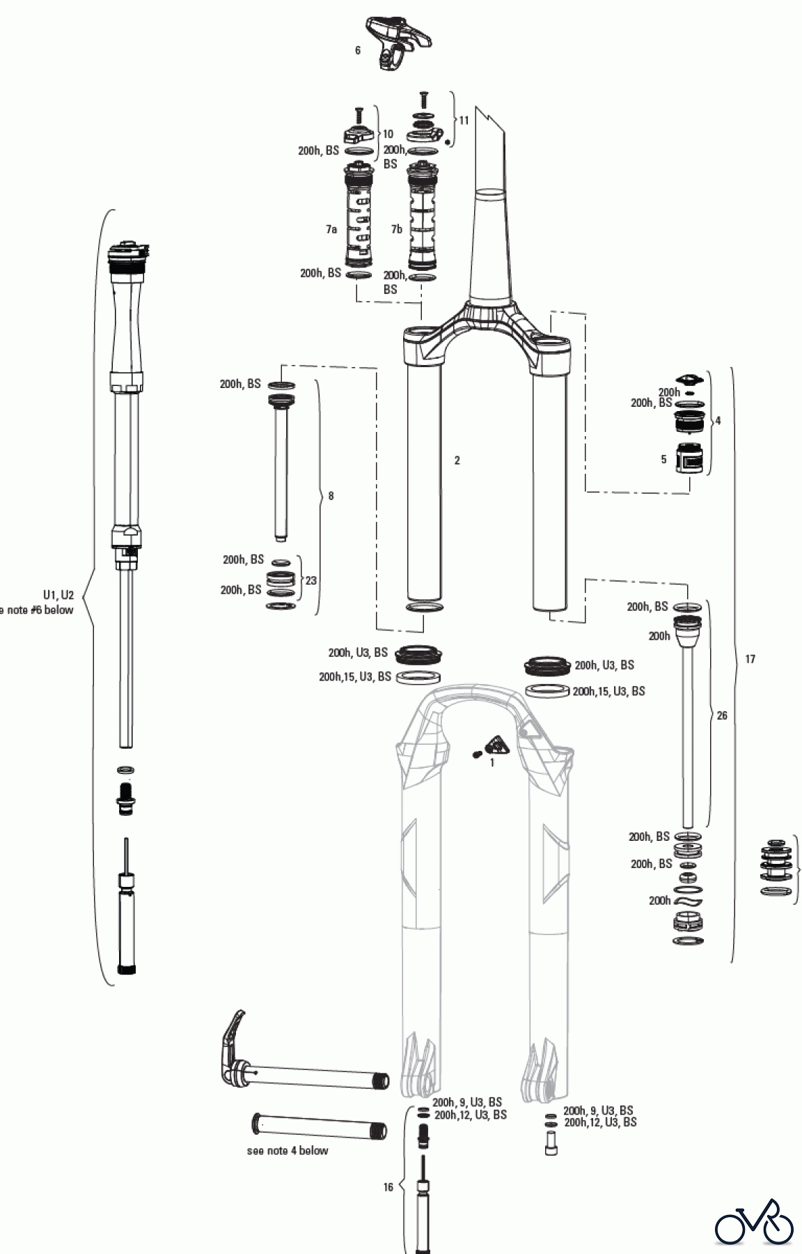 Sram RockShox REBA-12 non-Boost - A2-A8 (2012-2025)