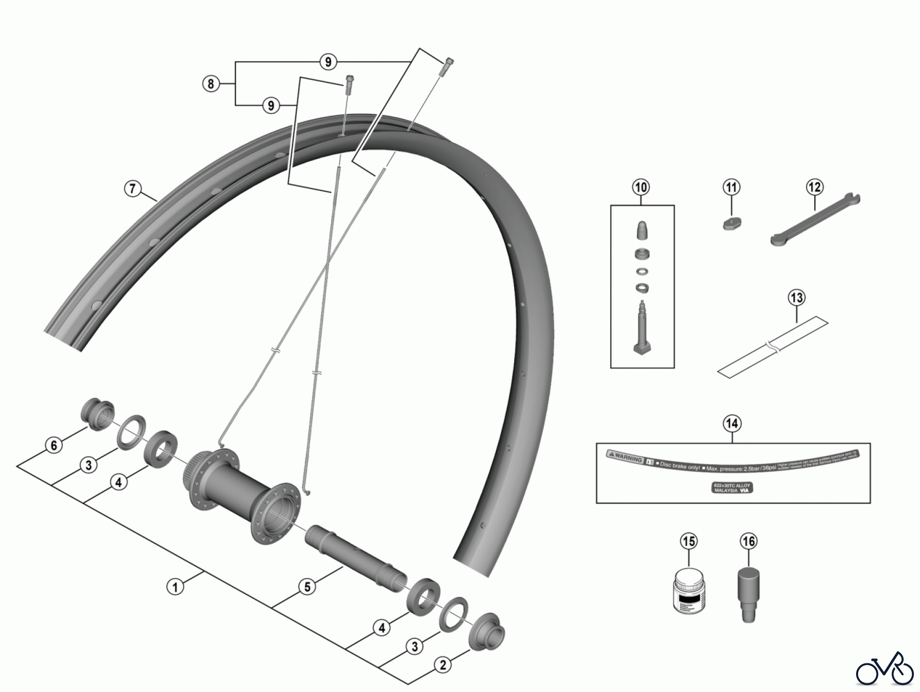 Shimano WH Wheels - Laufräder WH-M8200-TL-F15-B-29 -5133 DEORE XT Front Wheel