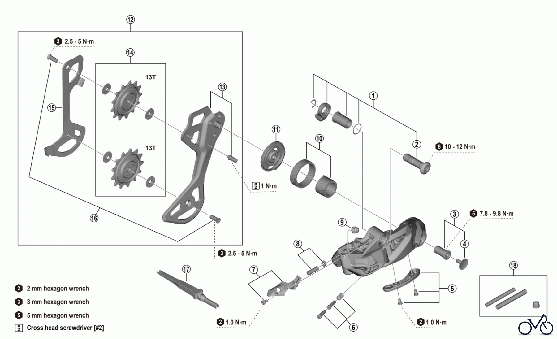 Shimano RD Rear Derailleur - Schaltwerk RD-M8260 (-5105A)  DEORE XT Rear Derailleur