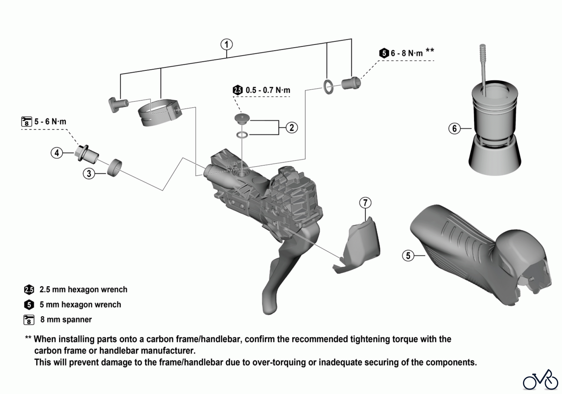 Shimano BL Brake Lever - Bremshebel BL-RX825-L (-5094) GRX Brake Lever