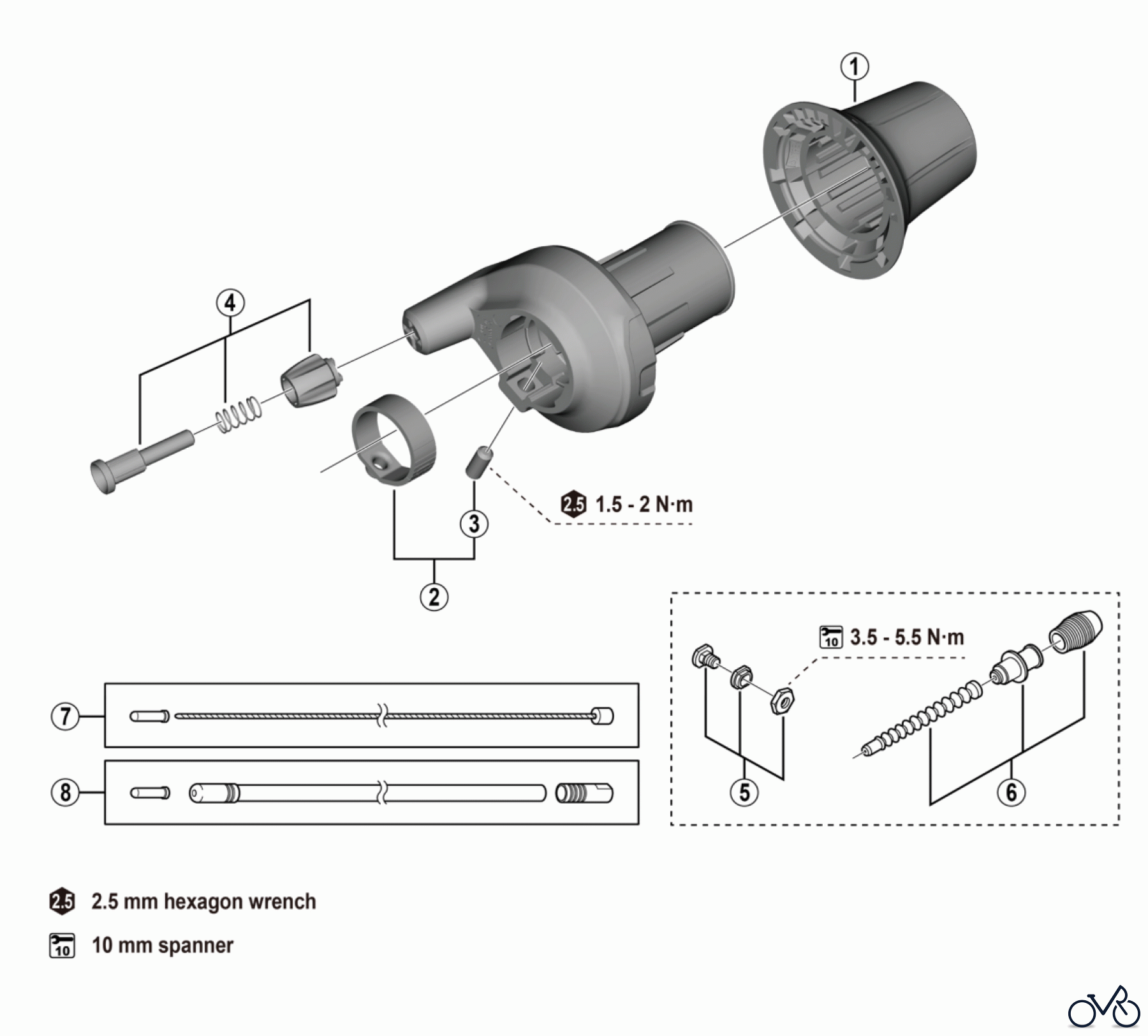 Shimano SL Shift Lever - Schalthebel SL-C3001-7 (-5100) NEXUS REVOSHIFT Shifter 7speed