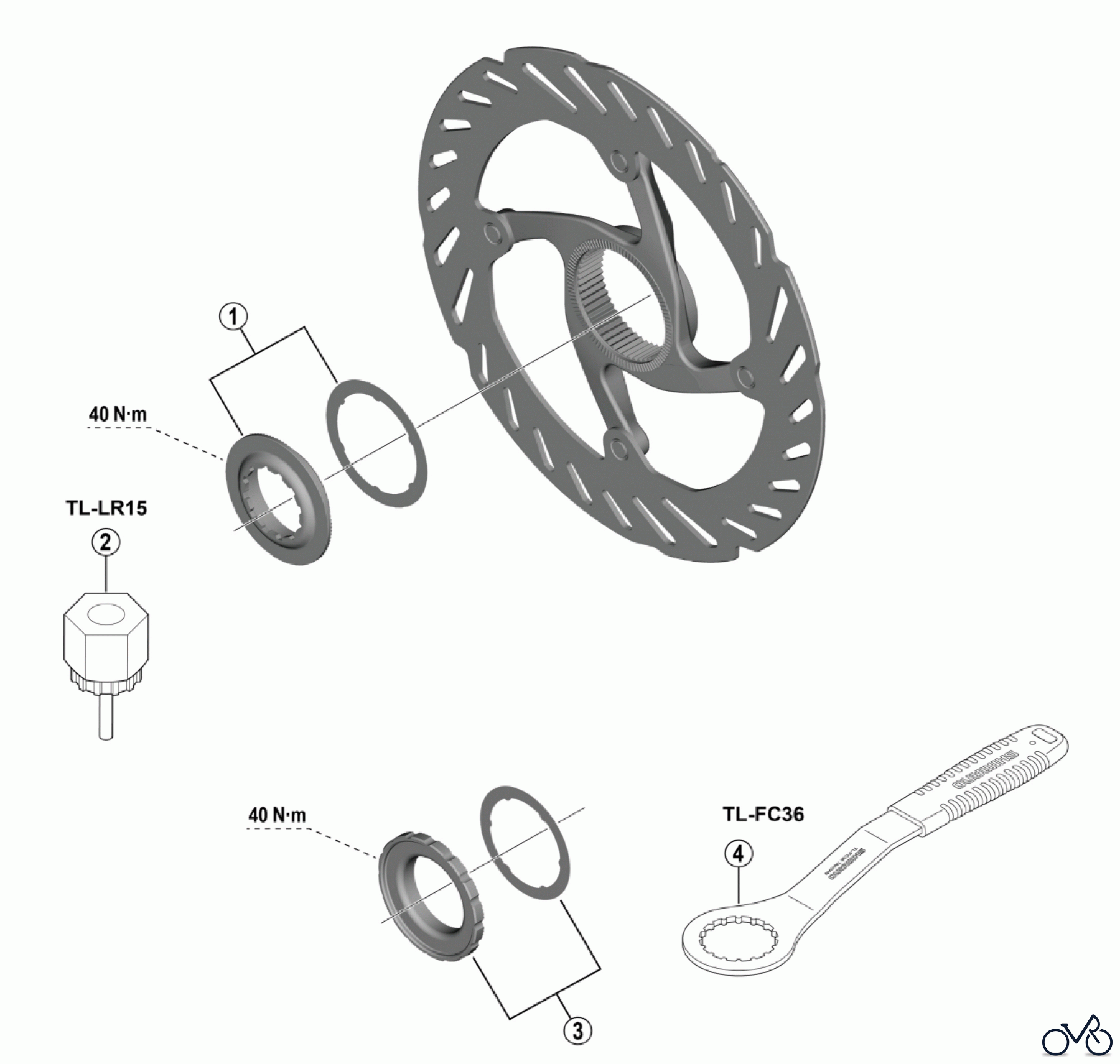 Shimano SM Smallparts - Kleinteile, RT, BT, BB, CD RT-CL700 Bremsscheibe