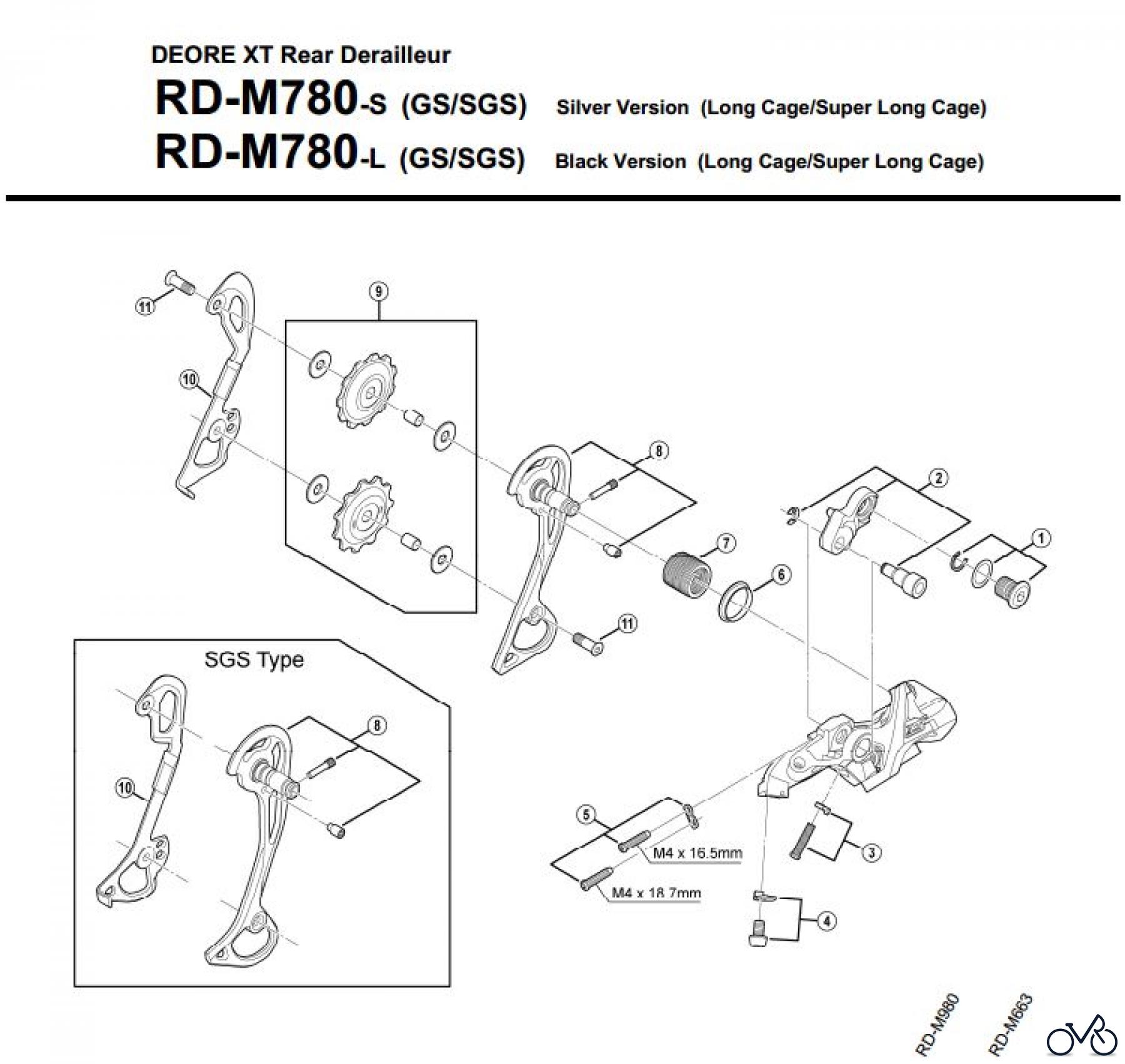 Shimano RD Rear Derailleur - Schaltwerk RD-M780-3180